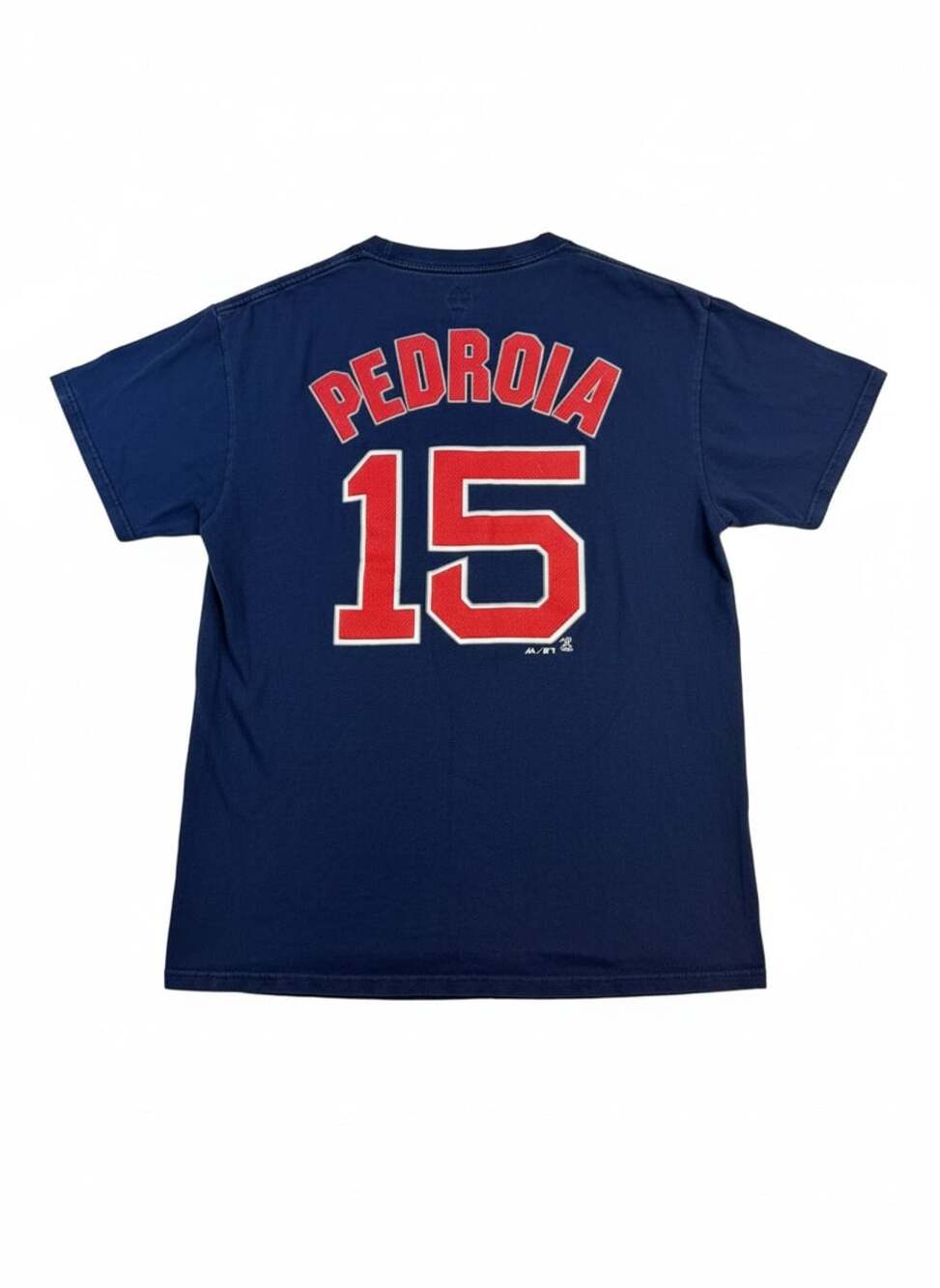 Majestic Boston Red Sox MLB Dustin Pedroia Navy Tee Size Medium